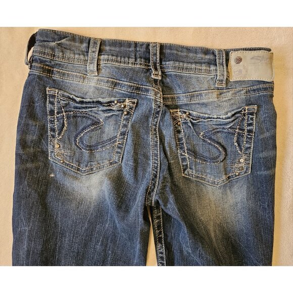 Silver Jeans Suki Straight Leg Women’s 30 x 34 Blue Mid Rise Fluid Denim - Picture 7 of 15